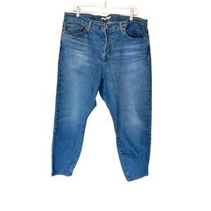 Levi's Premium Light Wash‎ Button Front Wedgie Skinny Leg Denim Jeans Size 18W
